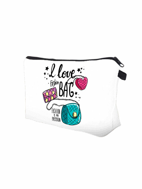 Hot Sale Women's Makeup Bag Fashion Printed Letter Cosmetics Organizer Bag Daily Use Storage Bags for Women Small Beauty Bag
