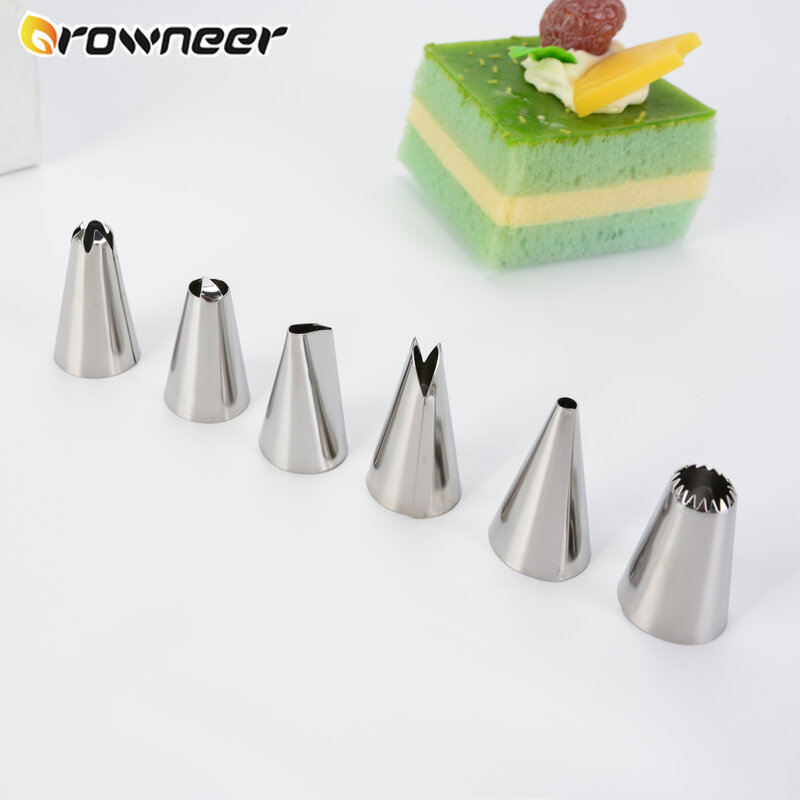 8 Pcs Baking Bag Nozzle Set Stainless Steel Fondant Icing Cream Tips DIY Silk Flower Pastry Tool Hand Colorful Cake Decoration