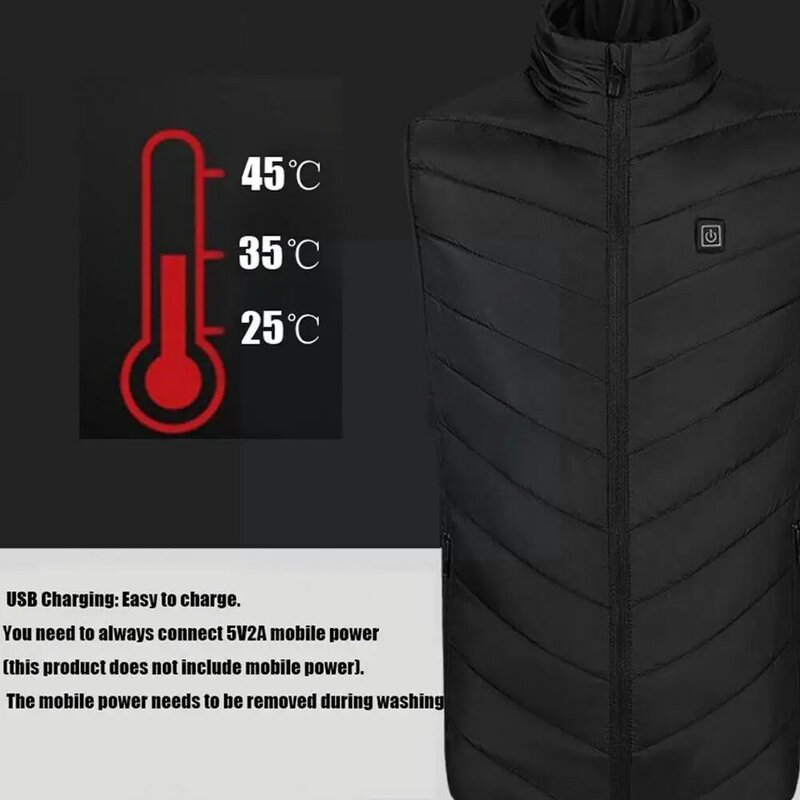 Men Women Heating Cotton Vest Usb Infrared Electric Warm Thermal Winter Heating Flexible Vest Autumn Winter U6t8