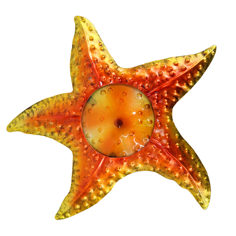 Garden Sculpture Metal Starfish Wall Decor for Home Decoration Outdoor Ornaments and Yard Decoration Miniatures Statues