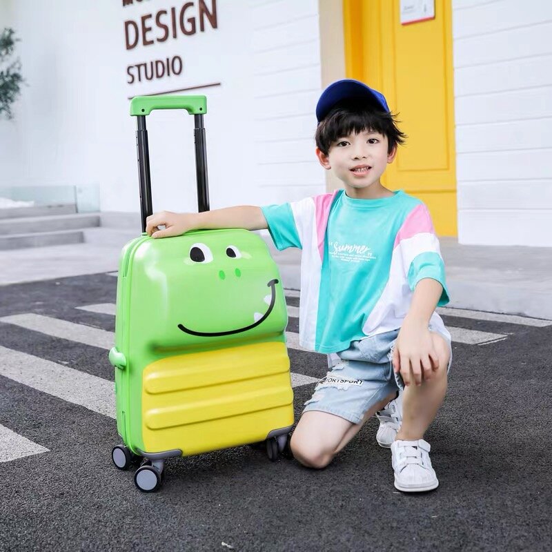 20 Inch 3D Dinosaurus Kid 'S Reizen Koffer Trolley Bagage Tas Met Wielen Carry Op Cartoon Bagage Leuke Cabine Koffer voor Jongens