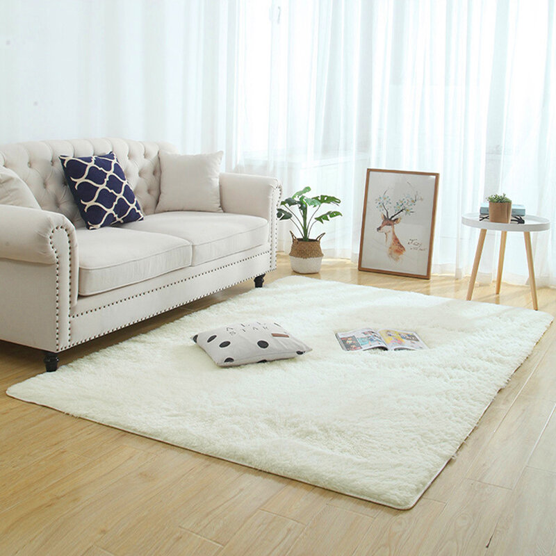 Karpet Persegi Panjang Super Lembut Modern untuk Ruang Tamu Karpet Halus Halus Anti-selip Karpet Area Kasar Karpet Kamar Tidur Dekorasi Rumah