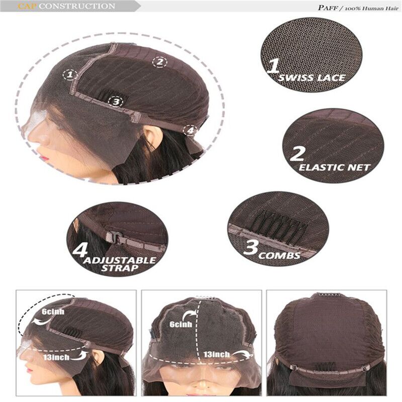 Remy ombre seda reta jet preto destaque 13x6 laço peruca da fonte para preto mulher longa pré-arrancado glueless perucas para preto