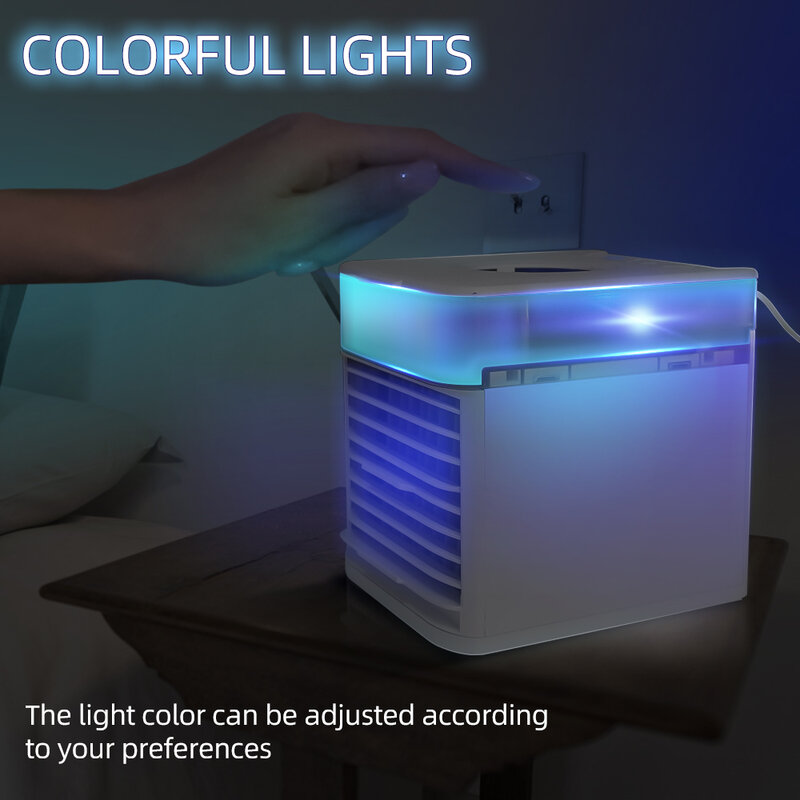 Portable Air Conditioner Household Multifunctional Humidifier Purifier USB Desktop Air Conditioner Fan with UV Germicidal Lamp