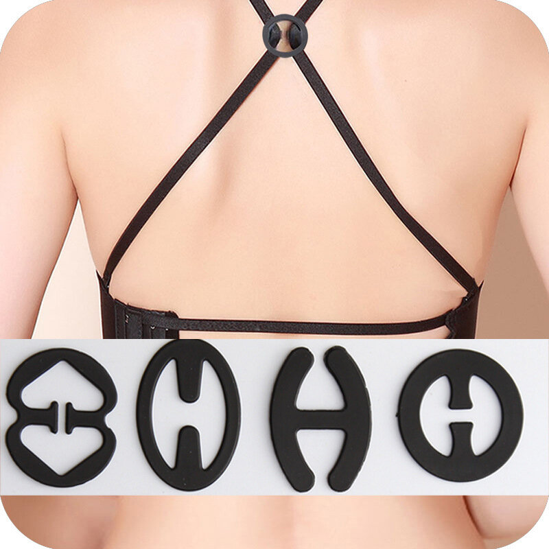 3 pçs/set venda quente moda webbing bra fivelas shadow-shaped underwear prendedores sutiã clips cinta suportes invisível fivela