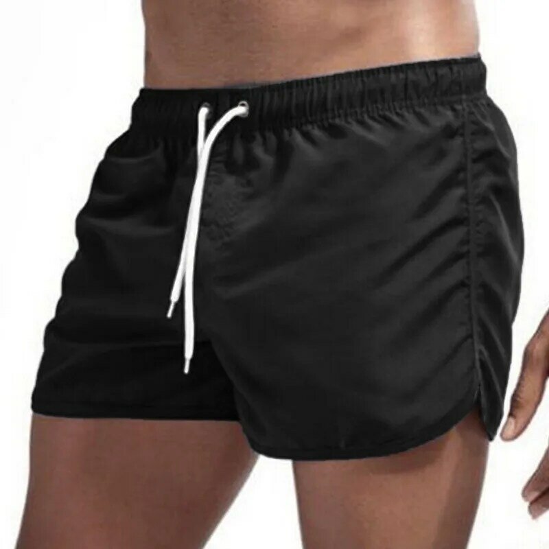 2021 novos shorts de corrida dos homens ginásio treinamento de fitness secagem rápida praia calças curtas masculino esportes verão workout fitness bottoms
