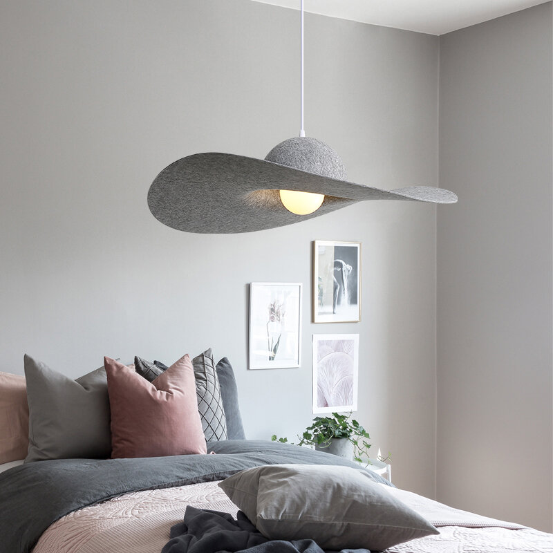 Nordic moderno creativo decorativo tessuto cappello lampadario cucina camera da letto studio sala da pranzo lampadario soggiorno E27 chande