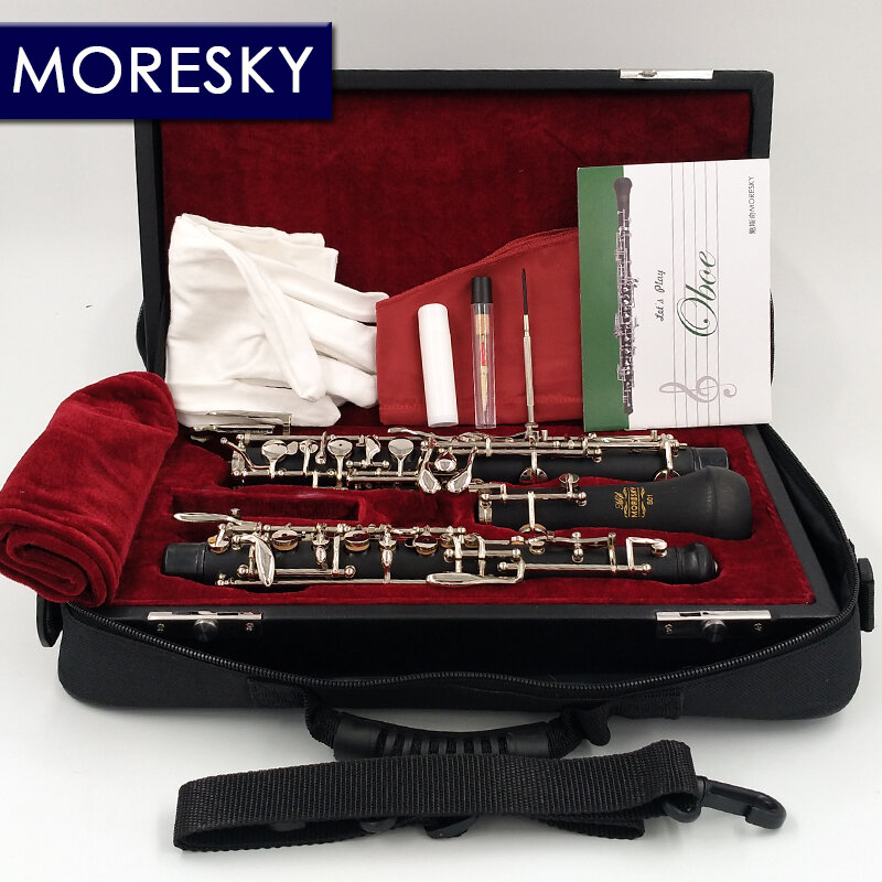 MORESKY Professionelle C Schlüssel Oboe Halbautomatische Stil Cupronickel nickelplate MORESKY Oboe S01