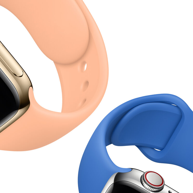 Correa de silicona para Apple Watch, banda de goma para reloj inteligente iWatch serie 3 4 5 6 se, 40mm, 44mm, 38mm, 42mm y 44mm