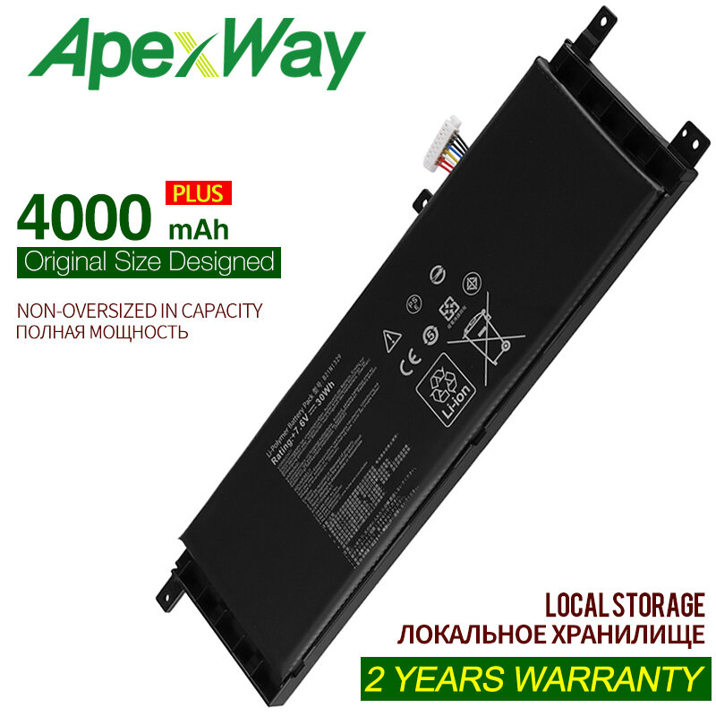 Batteria ApexWay 7.4V 4000mAh B21N1329 Asus D553M F453 F453MA F553M P553 P553MA X453 X453MA X553 X553M X553B X553MA X503M X403M