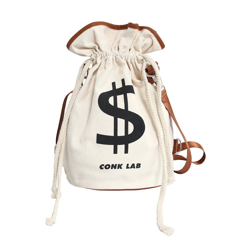 Fashion Money Bag Design Bucket Bag for Women Canvas Purses and Handbags Casual Crossbody Bag Female Shoulder Bag Designer Totes
