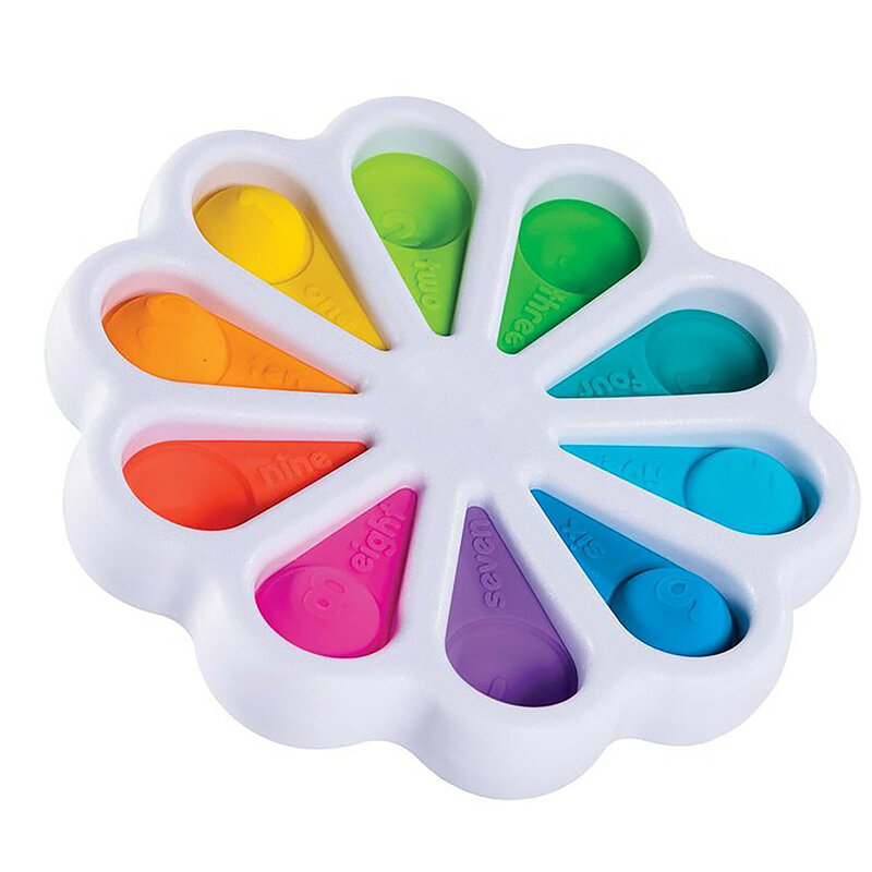 Fidget Simple Dimple Toy Flower Fidget Toys Stress Relief Hand Toys Early Educational for Kids Adults Anxiety Autism Toys