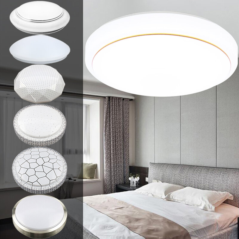 LED Ceiling Light 12W LED Circular Panel Light Modern Surface Ceiling Lamp AC 220V For Kitchen Bedroom Bathroom Lamps