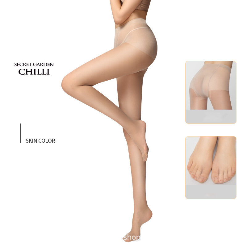 Mulheres sexy náilon meia-calça senhoras rasgo resistente respirável elástico meias finas cintura alta charme meia-calça
