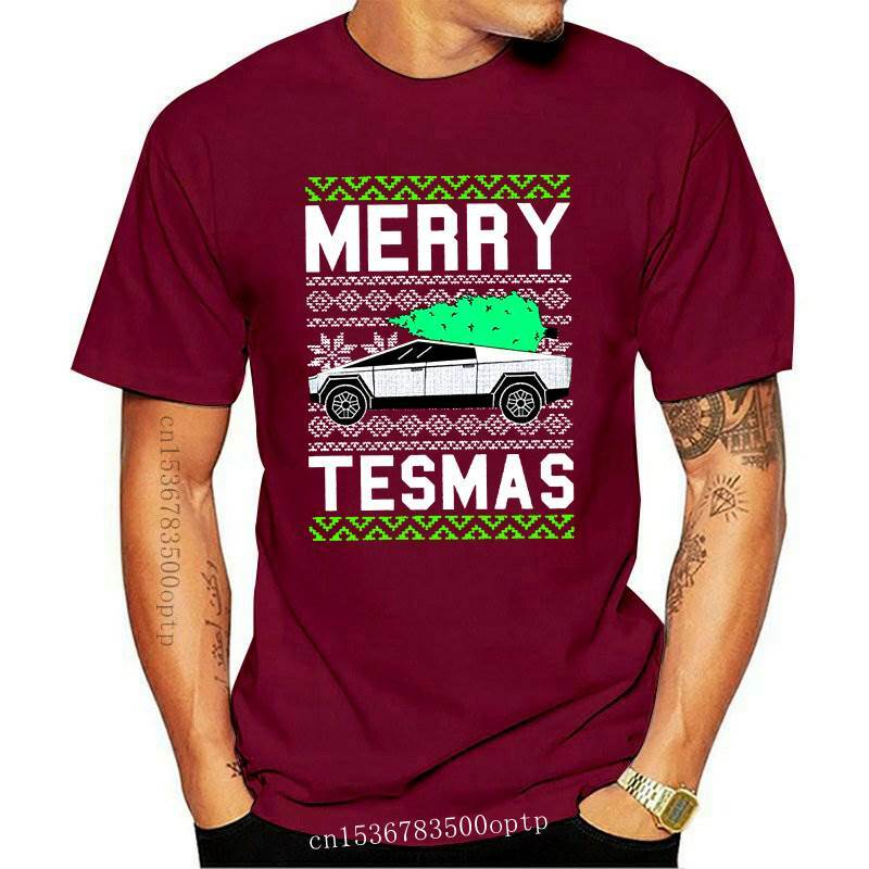 Camiseta para hombre Haase Unlimited Merry tesmas-cybertruck futurista Car Meme, nueva