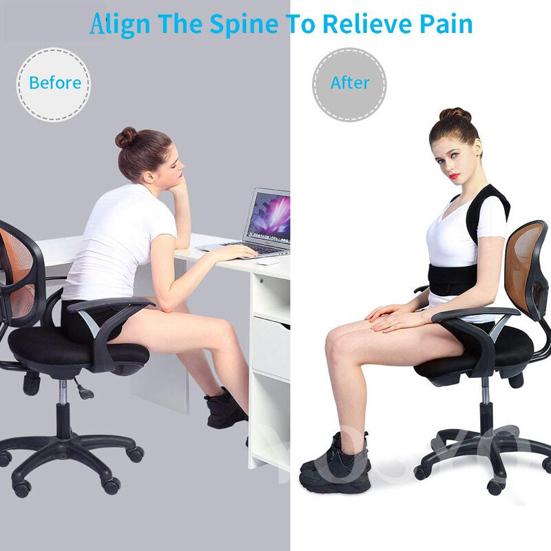 Correcteur de Posture ajustable, soutien du dos, attelle pour épaules, colonne vertébrale, bande fixatrice de Posture