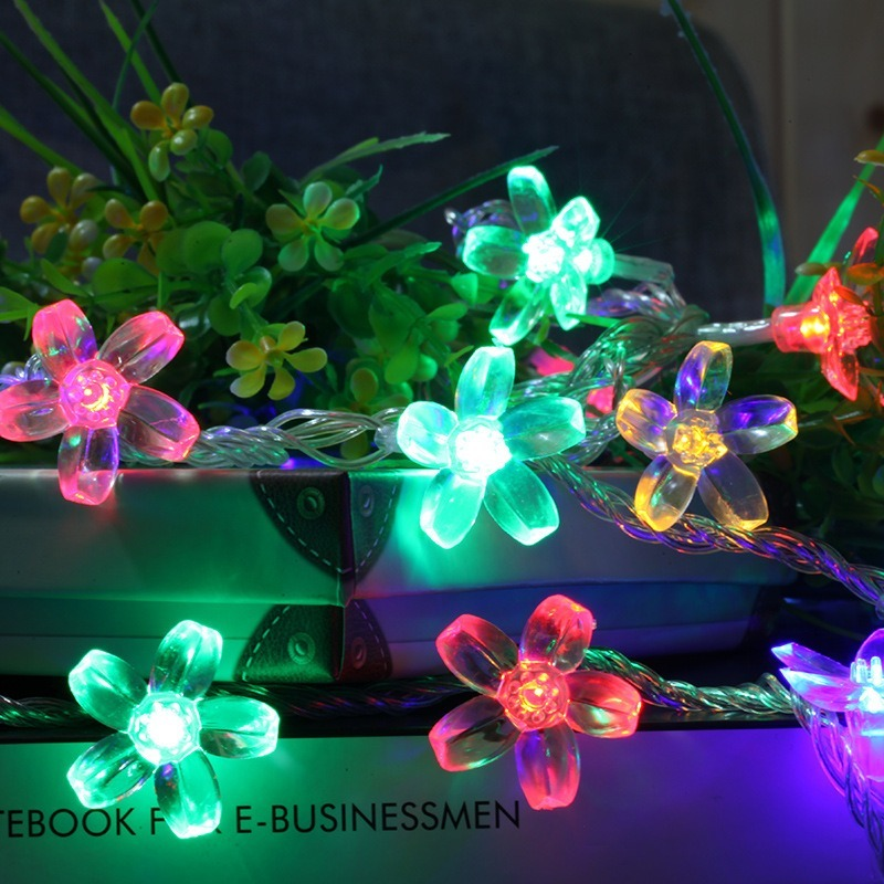 Fairy Lights Cherry Blossom Lights Outdoor Garland Led Light Christmas Decorations for Home Christmas Lights New Year 2022 Decor