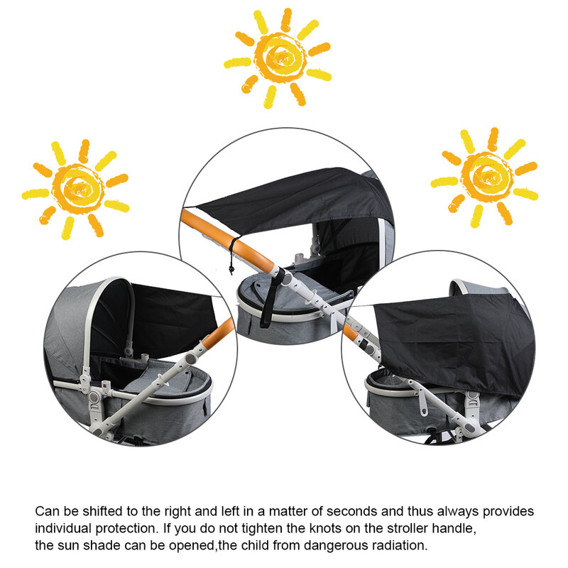 Universal อุปกรณ์รถเข็นเด็กทารก Windproof กันน้ำป้องกันรังสี UV Sunshade สำหรับเด็กรถเข็นเด็กทารกรถกิจกรรมกล...