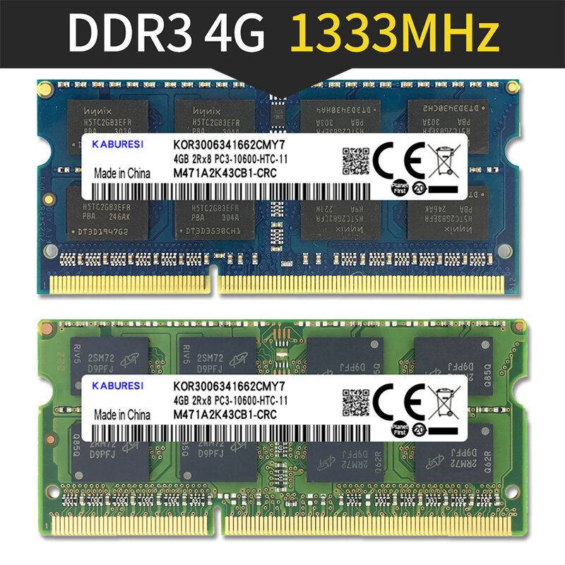 Kabures- memoria ram DDR3 para portátil, 2G, 1066MHz, 4G, 1066MHz, pc3-8500, so-dimm, 4gb