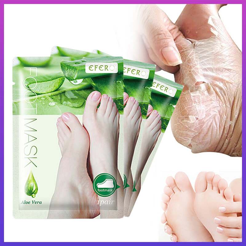 Dead Skin Remover หน้ากาก Exfoliating หน้ากากฟุตถุงเท้าสำหรับ Pedicure Peeling รองเท้าส้นสูง Foot Mask Aloe Vera ฟุตหน้ากากเท้า care