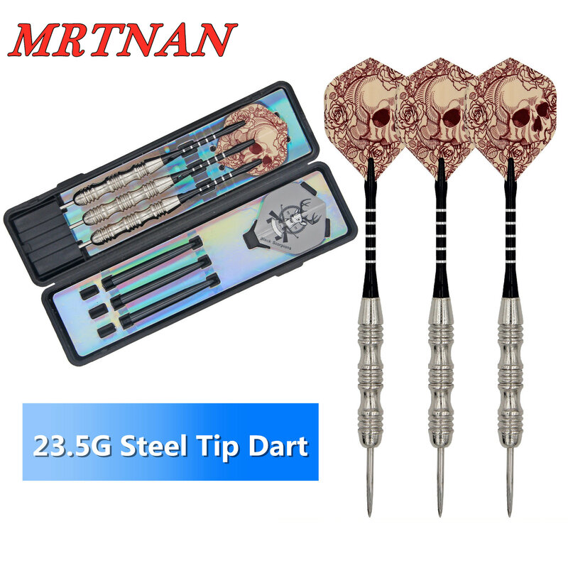 High quality 3 pieces/set of indoor sports steel tip hard darts boxed game darts set professional throwing game