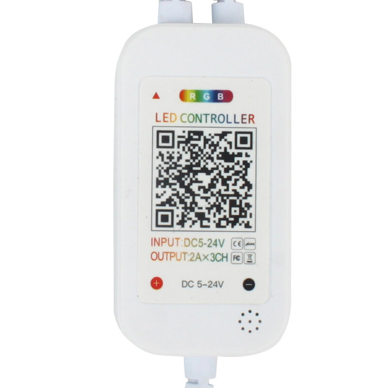 Controlador de música DC5V-24VBluetooth RGB, Sensor de sonido de señal Dual con IR de 40 teclas para tira de luces Led RGB 5050 3528, para IOS/Android