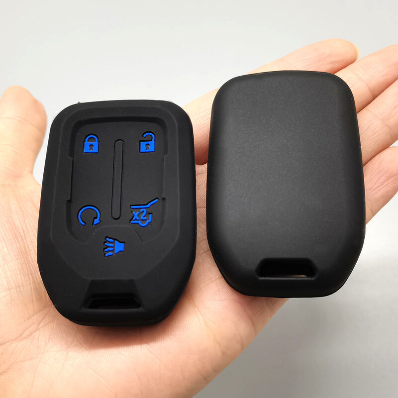 For Chevrolet Suburban Tahoe GMC Yukon Key FOB Remote Holder 6 Button Remote Silicone Rubber car key fob cover case protect
