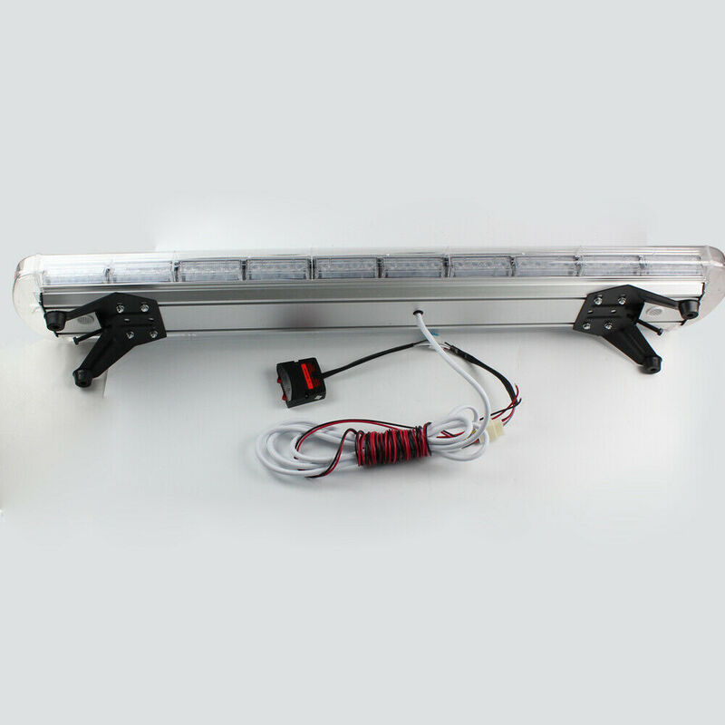 Barre de lumière stroboscopique de toit à LED, 47 pouces, ambre blanc, Signal de signalisation de circulation, barre de lampe de réponse pour camion de remorquage