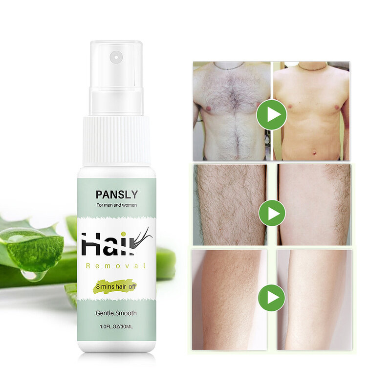 Pansly-Crema de depilación indolora, 8 minutos de duración, depilación facial, corporal, para Barba, Bikini, piernas, axila, 1 unidad