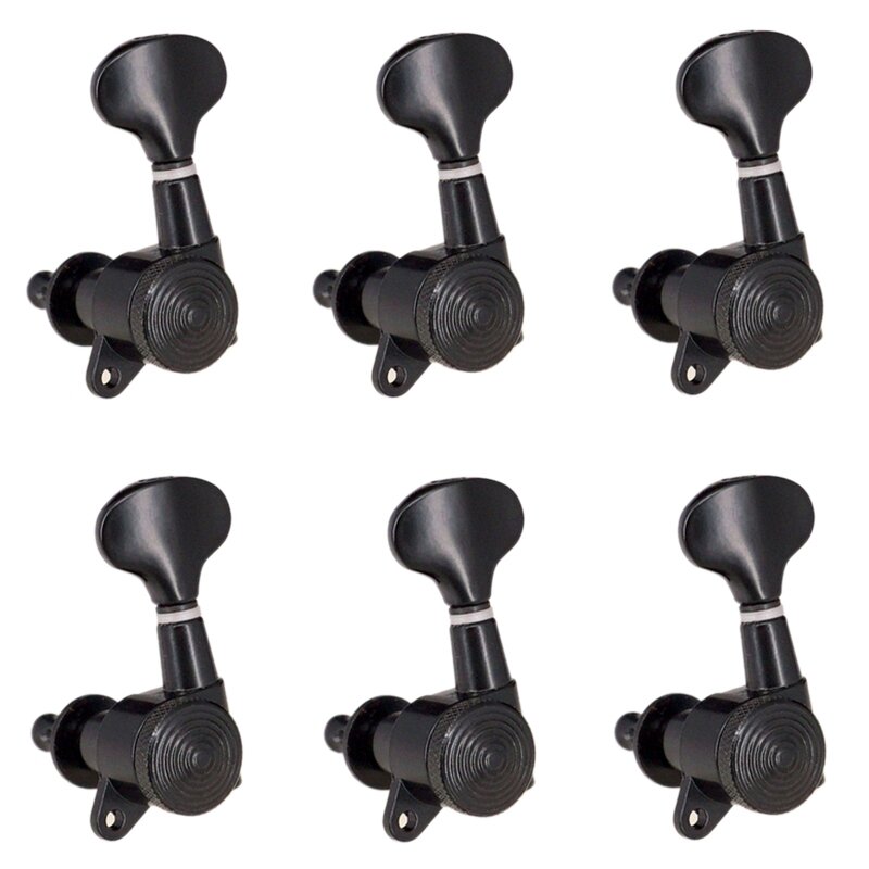 6Pcs 6L Locked String Tuning Pegs Key Tuners Machine Heads for Acoustic Electric Guitar Lock Schaller Style