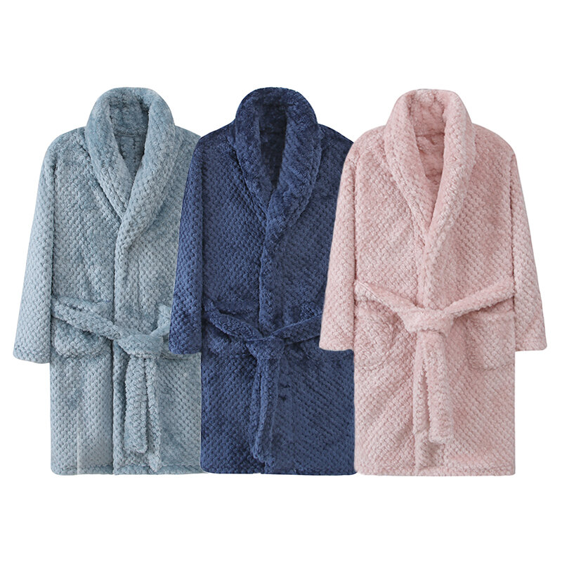 4-18 Year Autumn Winter Bathrobe kids sleepwear robe 2020 Children bath robe warm soft pajamas for girl boy Teenage Flannel Robe