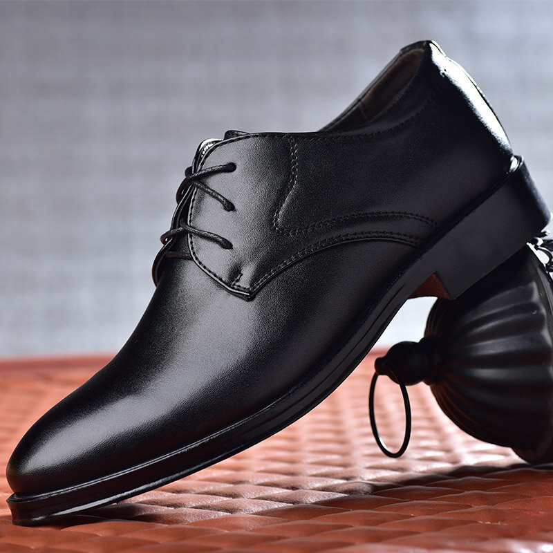 Chaussures habillées en cuir pour hommes, souliers Oxford de bureau de bonne qualité, à la mode
