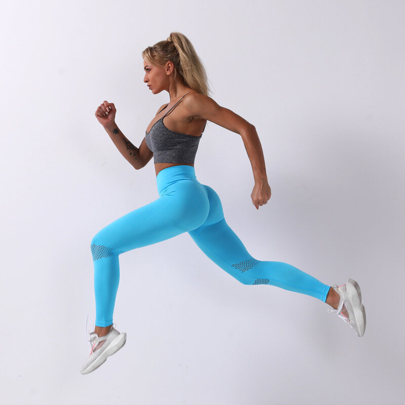 Mallas deportivas de cintura alta para mujer, pantalones de Yoga para correr, gimnasio, Fitness