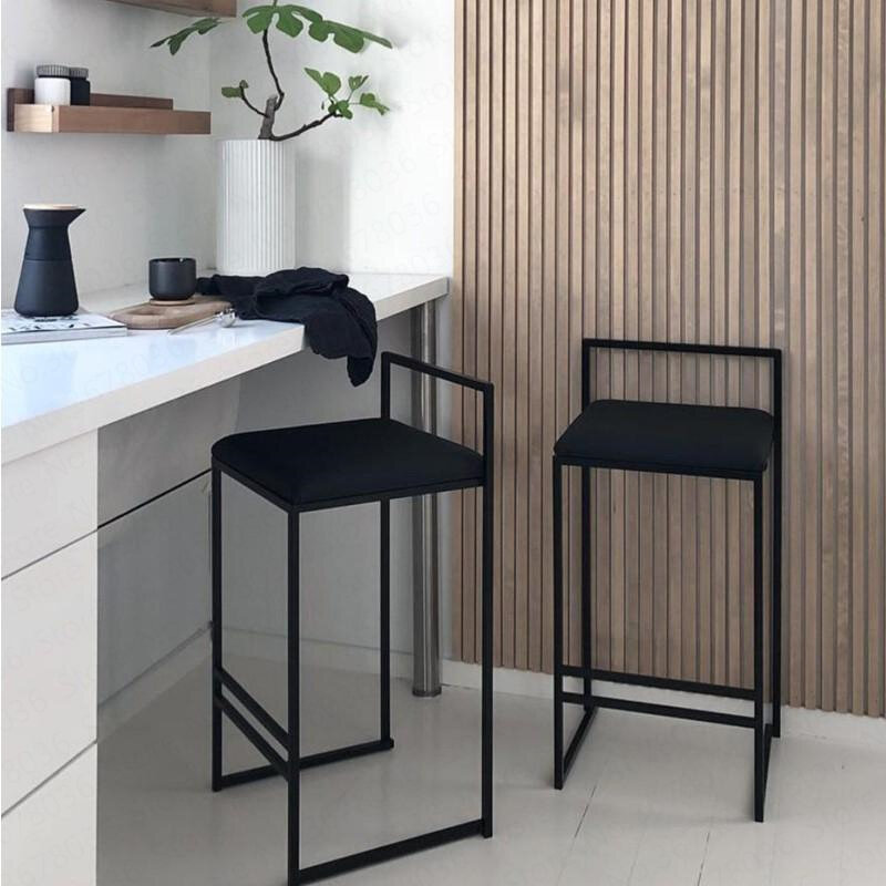 Nordic stołek barowy s moda nowoczesna minimalistyczna listwa wysoki stołek barowy stołek barowy osobowość domu krzesło barowe kreatywny Design krzesło 66cm wysokość siedziska