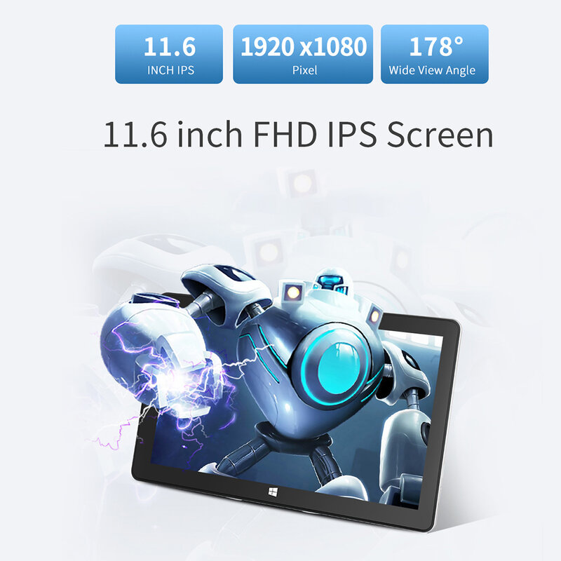 점퍼 EZpad Pro 8 태블릿, 12GB 128GB 인텔 쿼드 코어 11.6 인치 1920x1080 IPS 터치 스크린 울트라 슬림 윈도우 10, 신제품