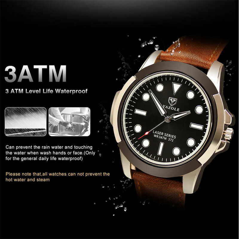 Relógio de quartzo unissex, relógio clássico à prova d'água com calendário de negócios com pulseira para homens a77