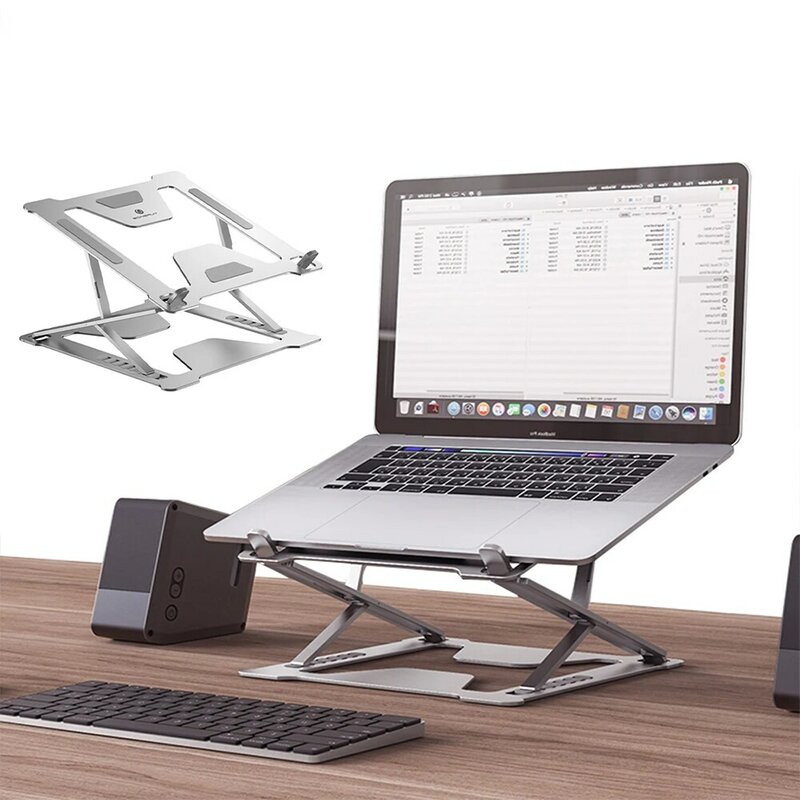Soporte plegable de aleación de aluminio para ordenador portátil, accesorio para MacBook Air Pro de 11-17 pulgadas