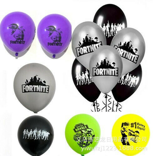 6 pz/set Fortnite Set di palloncini in lattice gioco Party Balloon  combinazione Fortnite Night bambini compleanno palloncino giocattolo  decorazione per feste / Animali di peluche