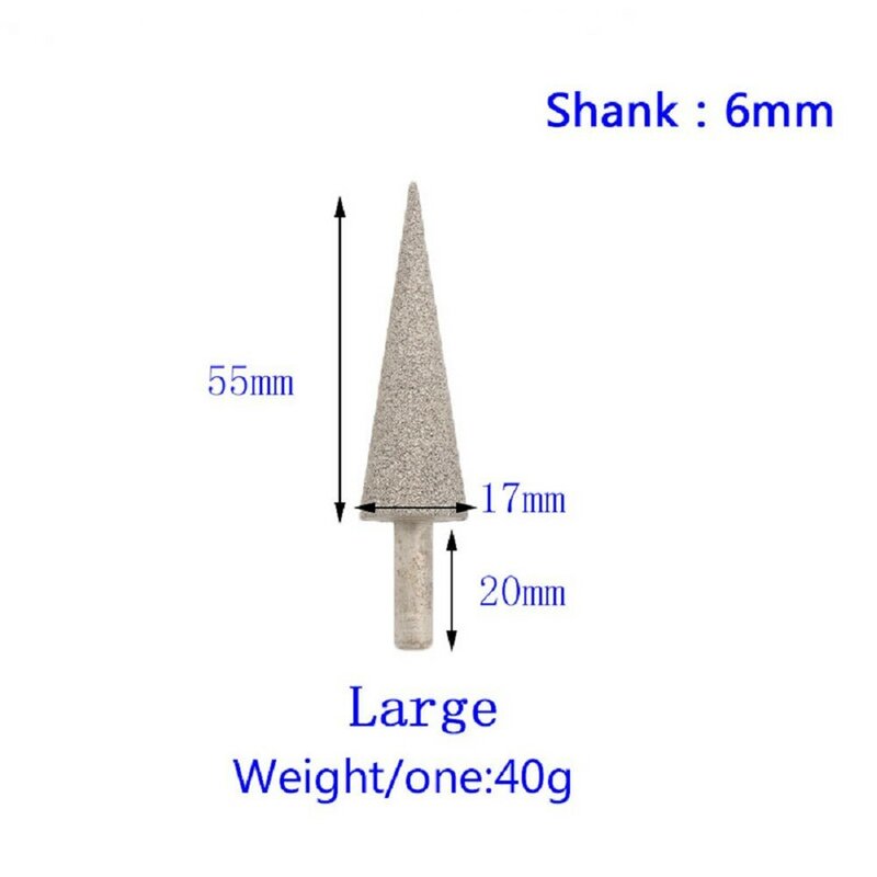 2 sztuk 100 Grit 6MM Shank diament lutowane głowica szlifująca igły bity zadziory rzeźba akcesoria do elektronarzędzi wyposażenie warsztatu