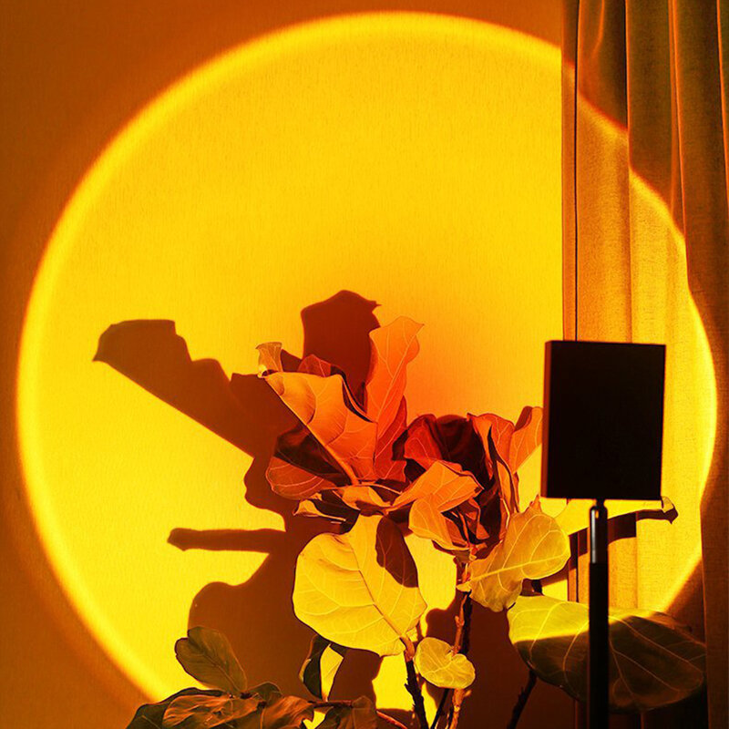 Светильник С закатом атмосферы с USB-кнопкой Радужный проектор ночной Светильник для помещения спальни дома кофейного магазина фон для укра...
