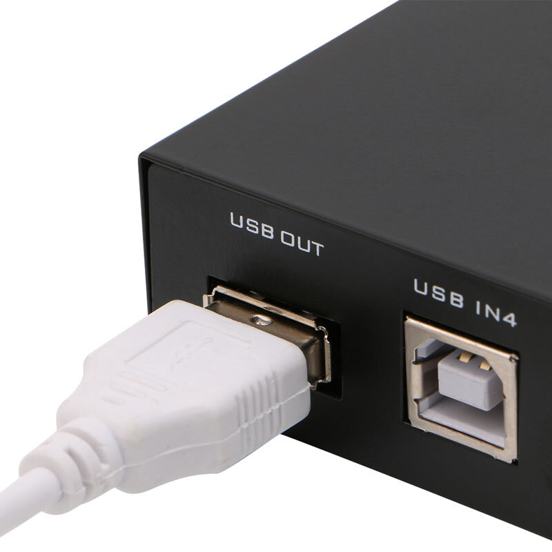 Dispositivo para compartir de 4 puertos USB 2,0, caja adaptadora de conmutador para PC, escáner, impresora M3GD