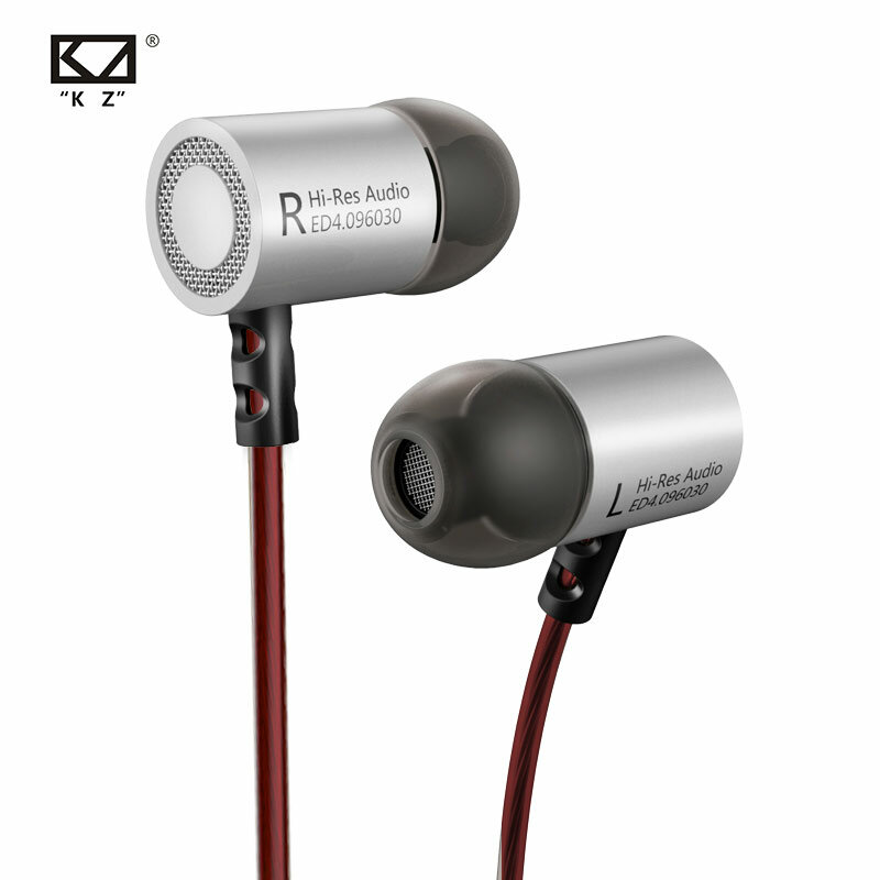 KZ – écouteurs stéréo en métal, oreillettes de musique intra-auriculaires avec Microphone, pour téléphone portable, MP3 MP4, ED4