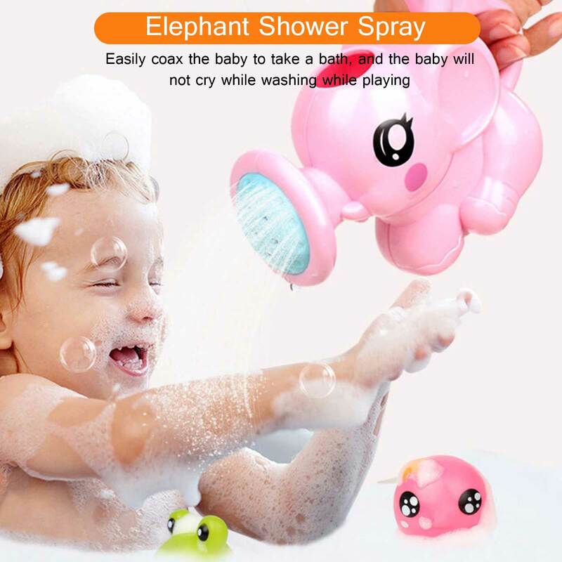 Juguetes de baño interactivos para bebé, bañera con PULVERIZADOR DE AGUA de elefante de dibujos animados, regalo para padres e hijos