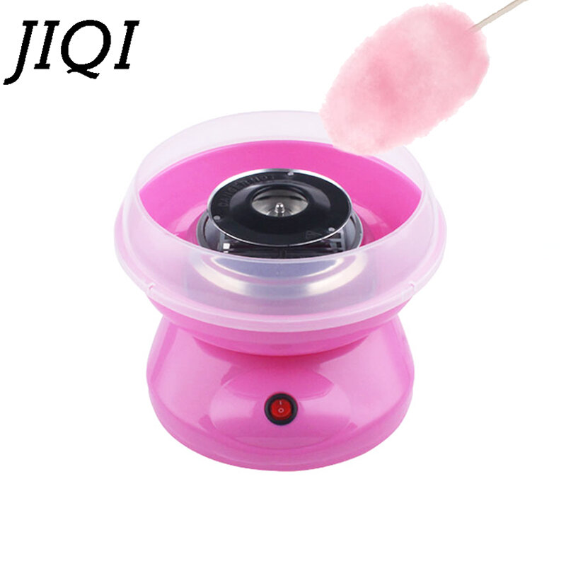 JIQI elettrico fai da te dolce zucchero filato Maker Mini portatile zucchero di cotone fata filo interdentale Marshmallow macchina regali per bambini 110V 220V ue usa