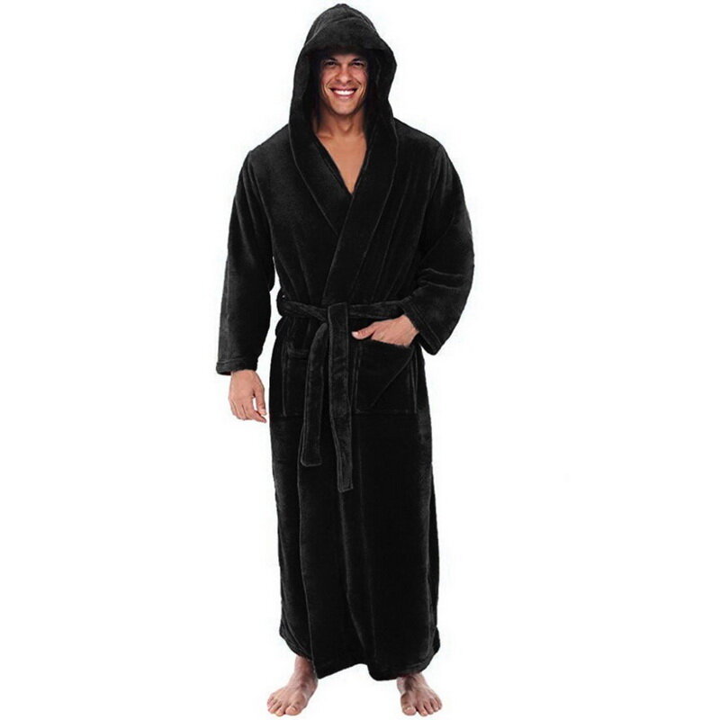 Wenyujh男性浴衣ローブパジャマ冬長く豪華なショールホーム服長袖ローブコートパジャマ男性 #2O22