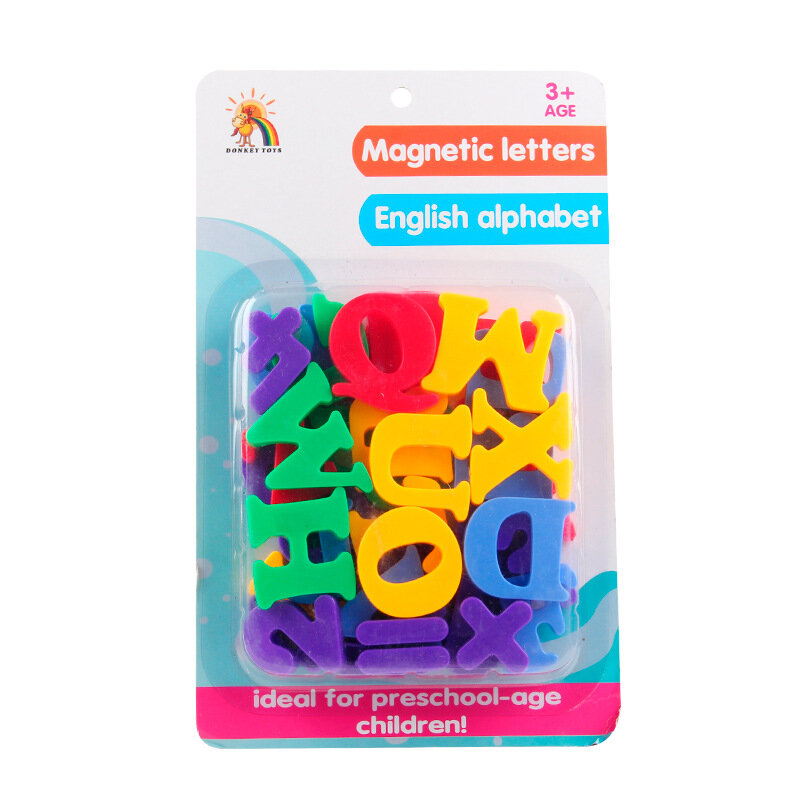 الأبجدية الإنجليزية والأرقام باستخدام لوح كتابة البلاستيك مع المغناطيس 26 حرف + 10 أرقام + 5 رموز حسابية
