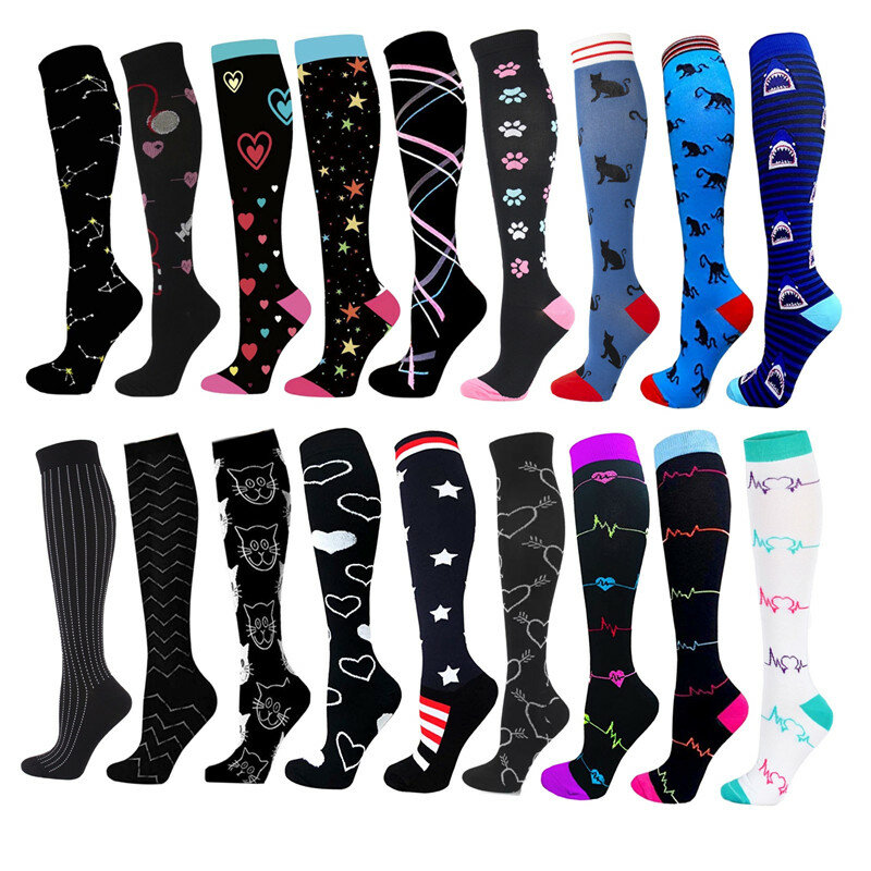 Running New Compression Stockings Pressure Nursing Socks For Edema, Diabetes, Varicose Veins, Outdoor Running Sports Socks