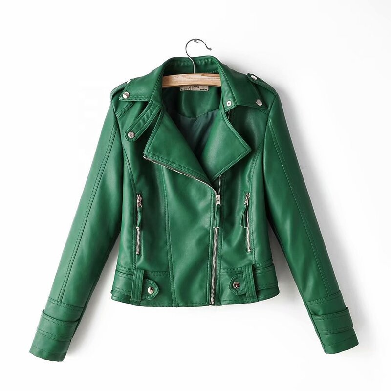 2021 novo outono feminino falso jaqueta de couro casacos femininos curto biker jaqueta feminina
