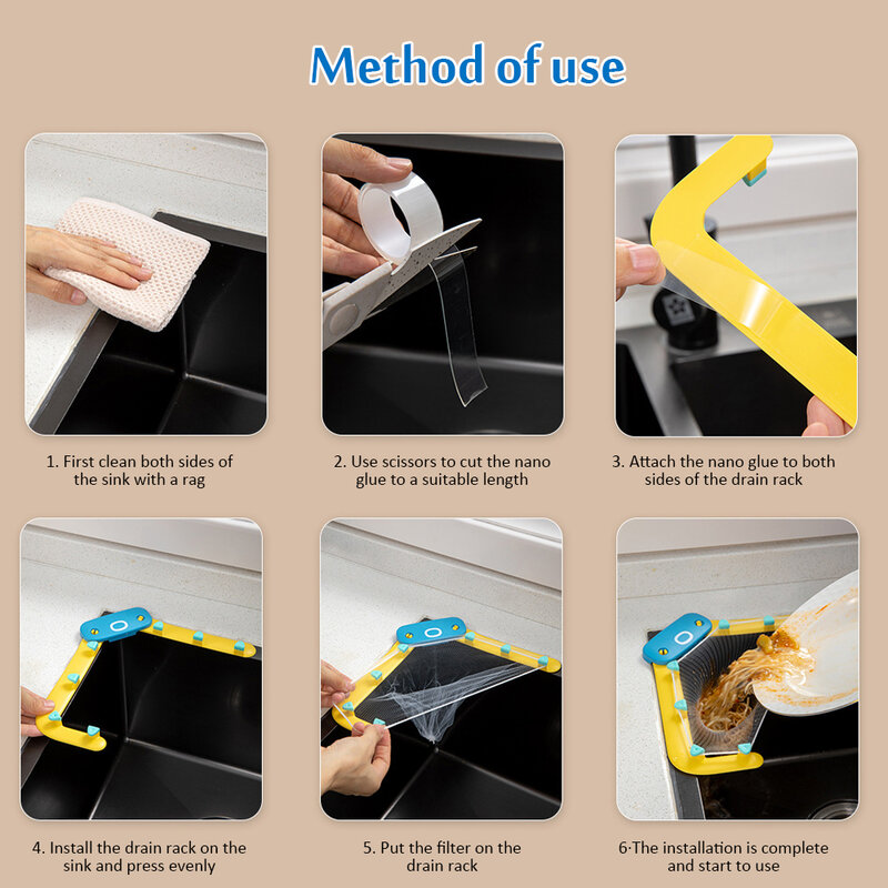2021 nuova cucina triangolo polpo tri-holder filtro lavello filtro rete lavello sacchetto residui immondizia portaoggetti cucina