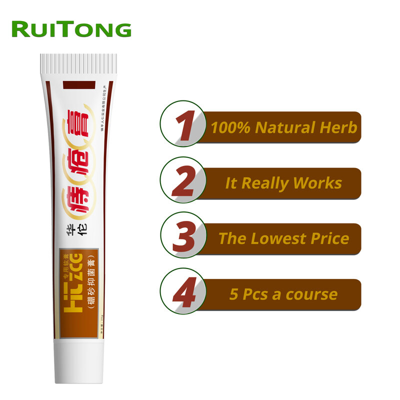 HuaTuo-pomada a base de hierbas para hemorroides, 10 Uds., potente crema, filamentos anales externos, mezcla interna de hemorroides